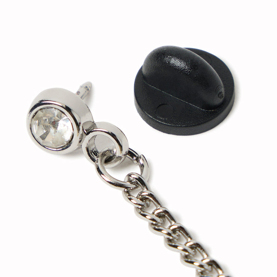 ニューエラ NEW ERA キャップアクセサリー チェーン PINS ピンズ Flagロゴ シルバー ブラック 14751685 留め具