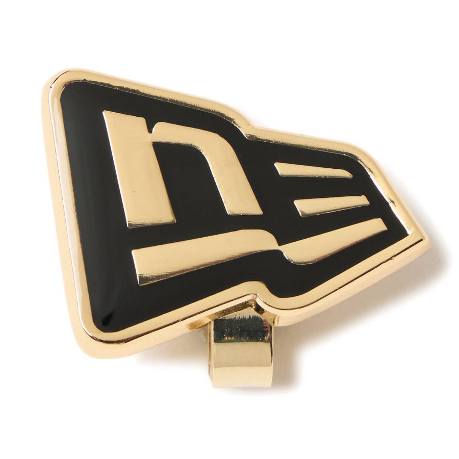 ニューエラ NEW ERA キャップアクセサリー バイザークリップ Cap Bite PINS ピンズ Flagロゴ ゴールド ブラック 14751692 フロントロゴ