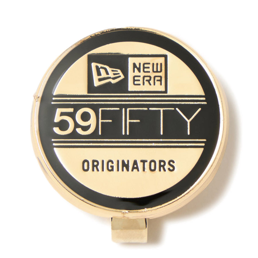 ニューエラ NEW ERA キャップアクセサリー バイザークリップ Cap Bite PINS ピンズ 59FIFTYバイザーステッカー ゴールド ブラック 14751696 正面