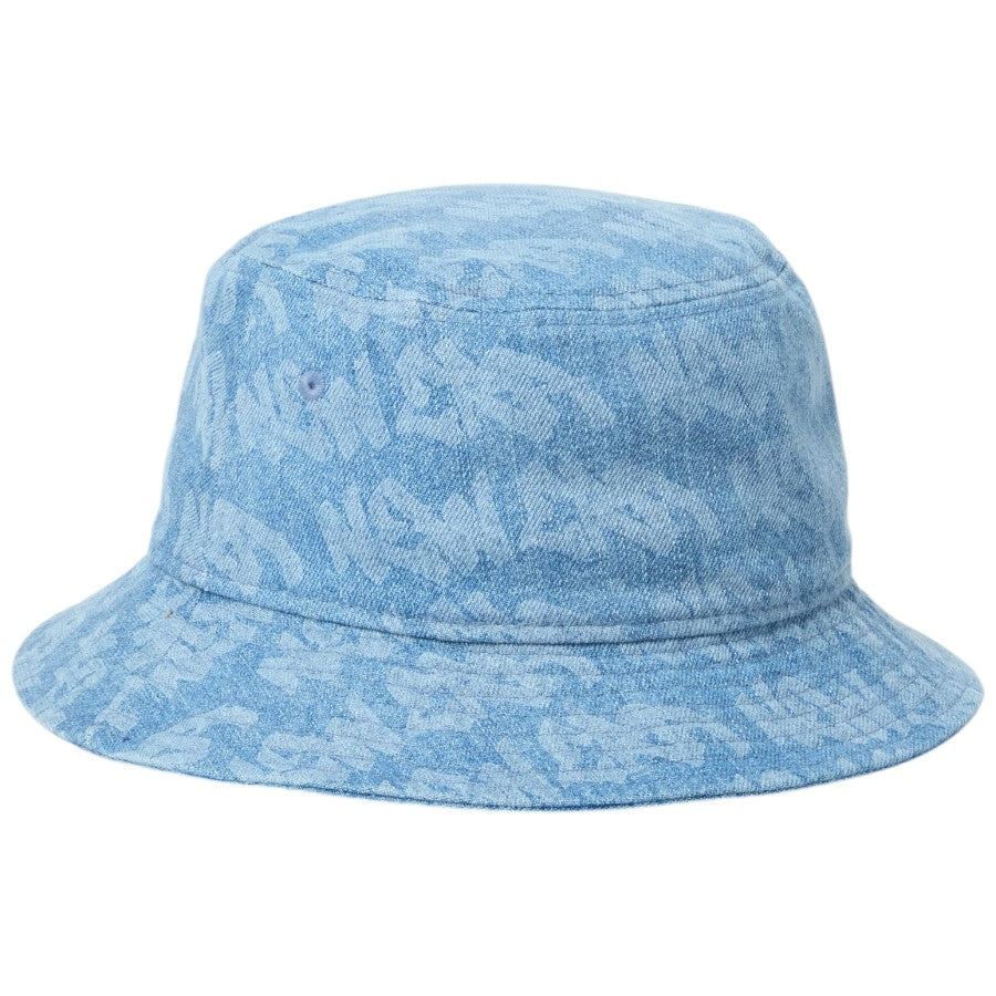 ニューエラ ハット NEW ERA HAT バケハ バケット01 Laser Burn Out レーザー加工 ウォッシュドデニム 14744779 左斜め前