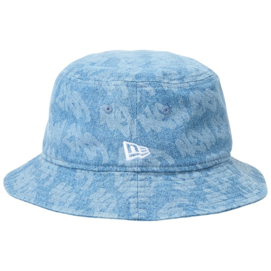 ニューエラ ハット NEW ERA HAT バケハ バケット01 Laser Burn Out レーザー加工 ウォッシュドデニム 14744779 左サイド