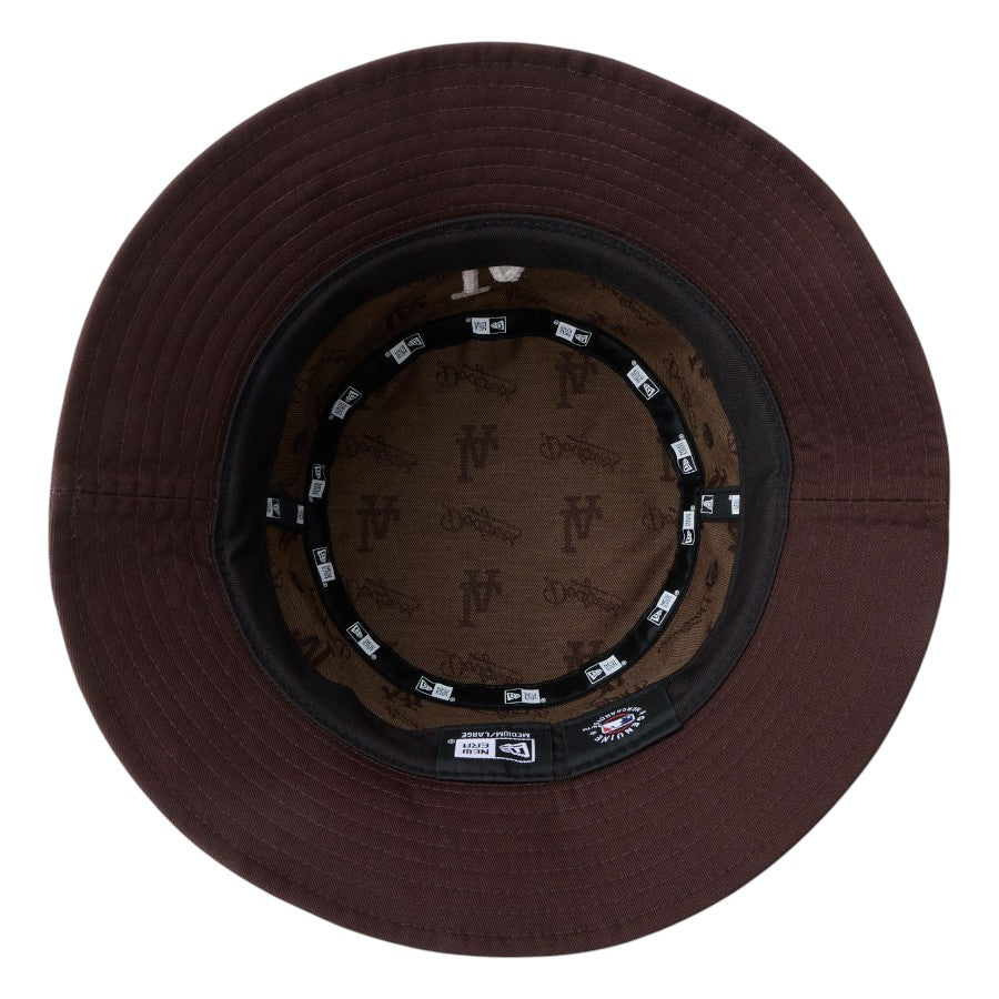 ニューエラ ハット NEW ERA HAT バケット01 バケハMLB Jacquard ジャカード ロサンゼルス ドジャース ブラウン 14744777 インナー