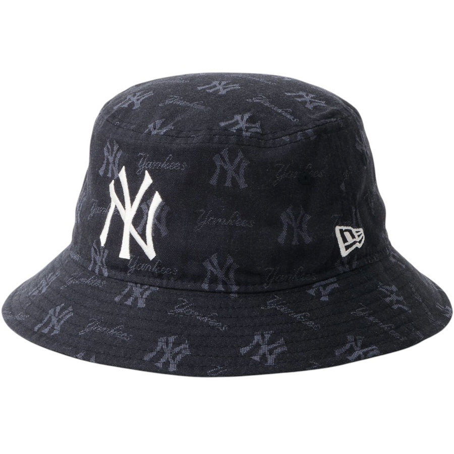 ニューエラ ハット NEW ERA HAT バケット01 バケハ MLB Jacquard ジャカード ニューヨーク ヤンキース ブラック 14744773 右斜め前
