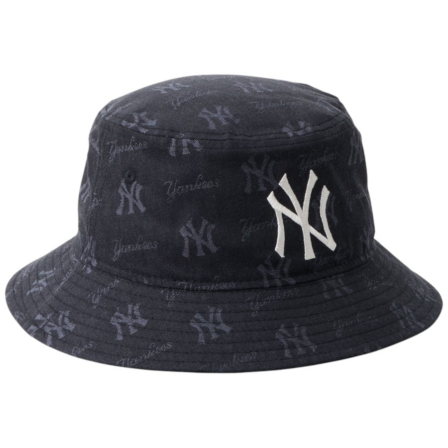 ニューエラ ハット NEW ERA HAT バケット01 バケハ MLB Jacquard ジャカード ニューヨーク ヤンキース ブラック 14744773 左斜め前