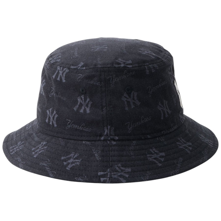 ニューエラ ハット NEW ERA HAT バケット01 バケハ MLB Jacquard ジャカード ニューヨーク ヤンキース ブラック 14744773 右サイド