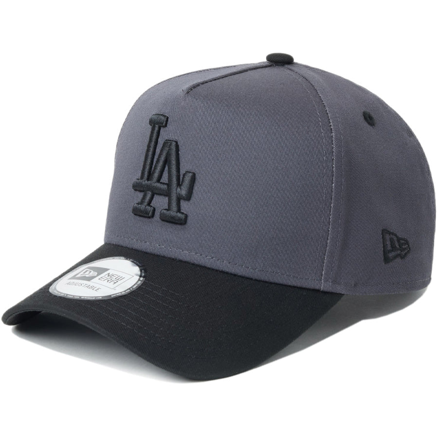 ニューエラ キャップ NEW ERA CAP 9FORTY A-Frame MLB 2-Tone ロサンゼルス ドジャース ダークグレー/ブラック 14747309 | ゴルフ 右斜め前
