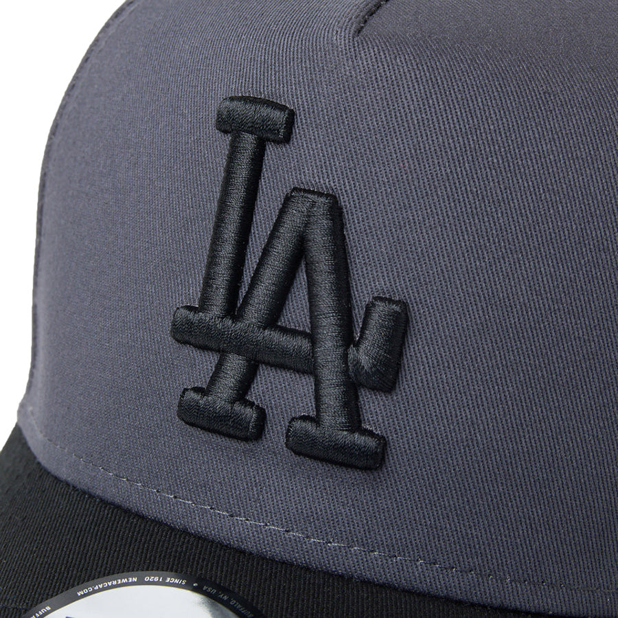 ニューエラ キャップ NEW ERA CAP 9FORTY A-Frame MLB 2-Tone ロサンゼルス ドジャース ダークグレー/ブラック 14747309 | ゴルフ フロントロゴ