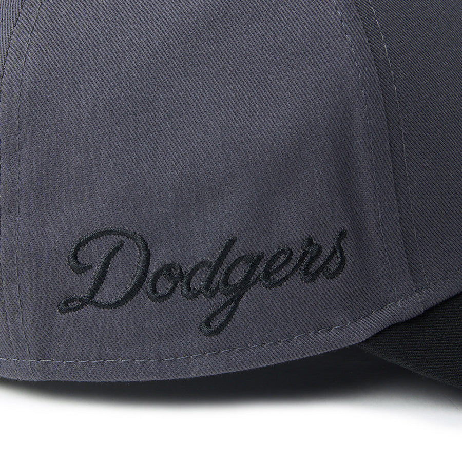 ニューエラ キャップ NEW ERA CAP 9FORTY A-Frame MLB 2-Tone ロサンゼルス ドジャース ダークグレー/ブラック 14747309 | ゴルフ 右サイドロゴ