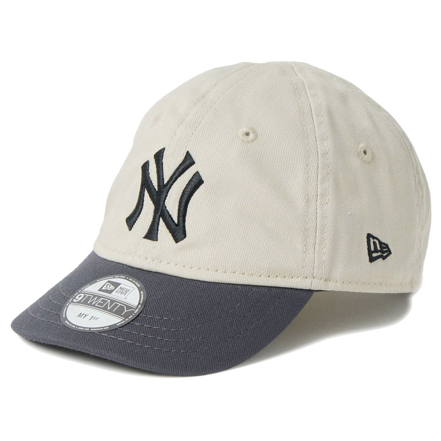 ニューエラ キャップ NEW ERA CAP KIDS BABY My 1st 9TWENTY 2-Tone ニューヨーク ヤンキース ストーン/グラファイト 14747096 右斜め