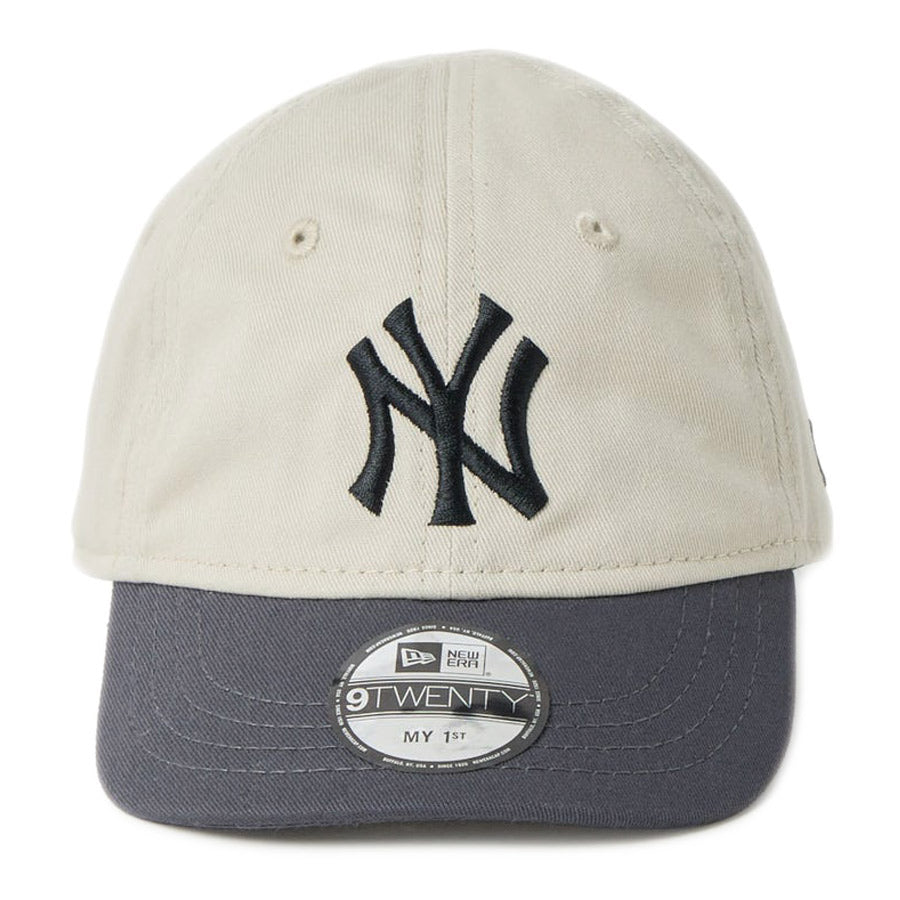 ニューエラ キャップ NEW ERA CAP KIDS BABY My 1st 9TWENTY 2-Tone ニューヨーク ヤンキース ストーン/グラファイト 14747096 正面