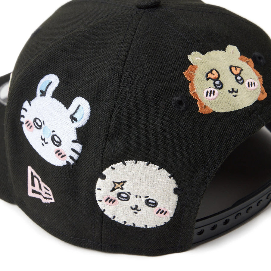 ニューエラ キャップ NEW ERA CAP KIDS 子供 Youth 9FIFTY ちいかわ / キャラALL OVER ブラック 14864474 左後ろ