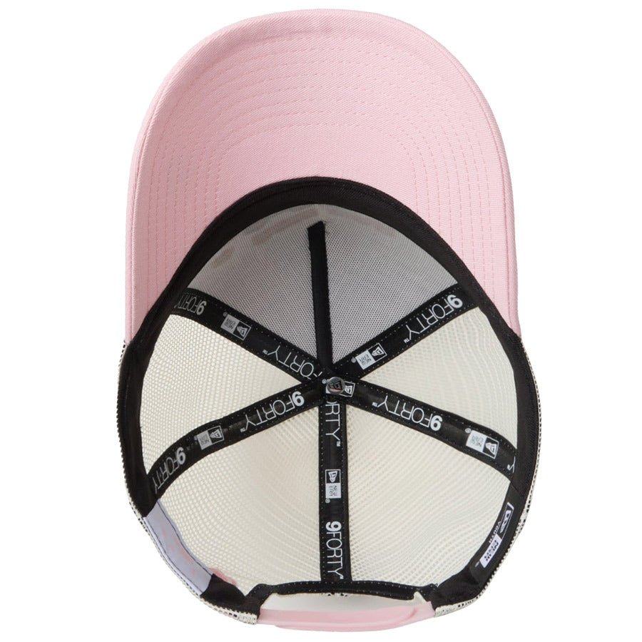 ニューエラ キャップ NEW ERA KIDS 子供Youth 9FORTY A-Frame トラッカー ちいかわ / モモンガ・古本屋 ピンク 14864475 バイザー裏