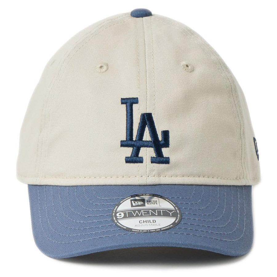 ニューエラ キャップ NEW ERA CAP KIDS キッズ Child 9TWENTY 2-Tone ロサンゼルス ドジャース ストーン/スレート 14747326 正面