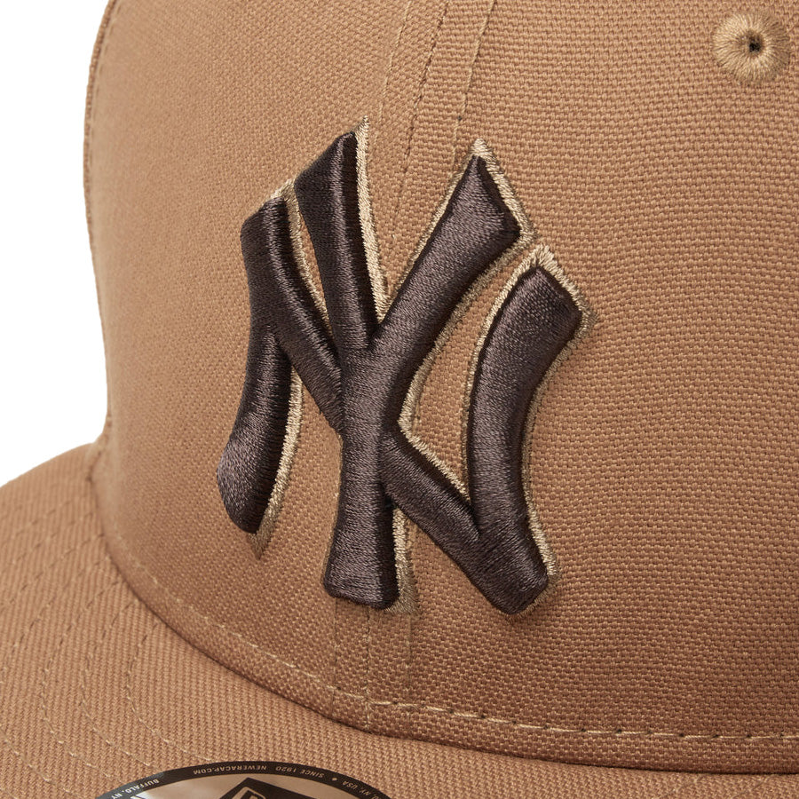 ニューエラ キャップ 帽子 NEW ERA CAP KIDS キッズ Youth 9FIFTY MLB Duck Canvas ダック キャンバス ニューヨーク ヤンキース ライトブロンズ 14746968 フロントロゴ