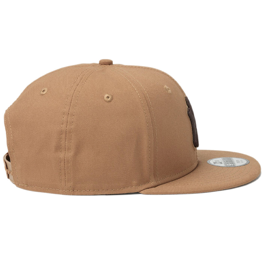 ニューエラ キャップ 帽子 NEW ERA CAP KIDS キッズ Youth 9FIFTY MLB Duck Canvas ダック キャンバス ニューヨーク ヤンキース ライトブロンズ 14746968 右サイド