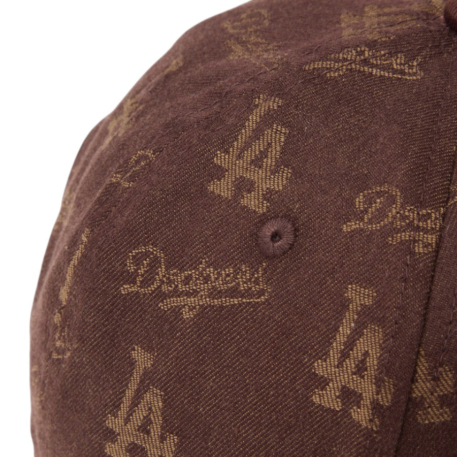 ニューエラ キャップ 帽子 NEW ERA CAP KIDS キッズ Youth 9FIFTY MLB Jacquard ジャカード ロサンゼルス ドジャース ブラウン 14746974 生地