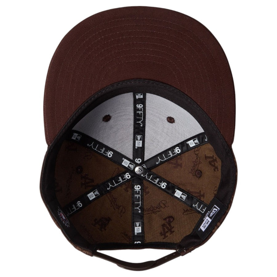 ニューエラ キャップ 帽子 NEW ERA CAP KIDS キッズ Youth 9FIFTY MLB Jacquard ジャカード ロサンゼルス ドジャース ブラウン 14746974 アンダーバイザー