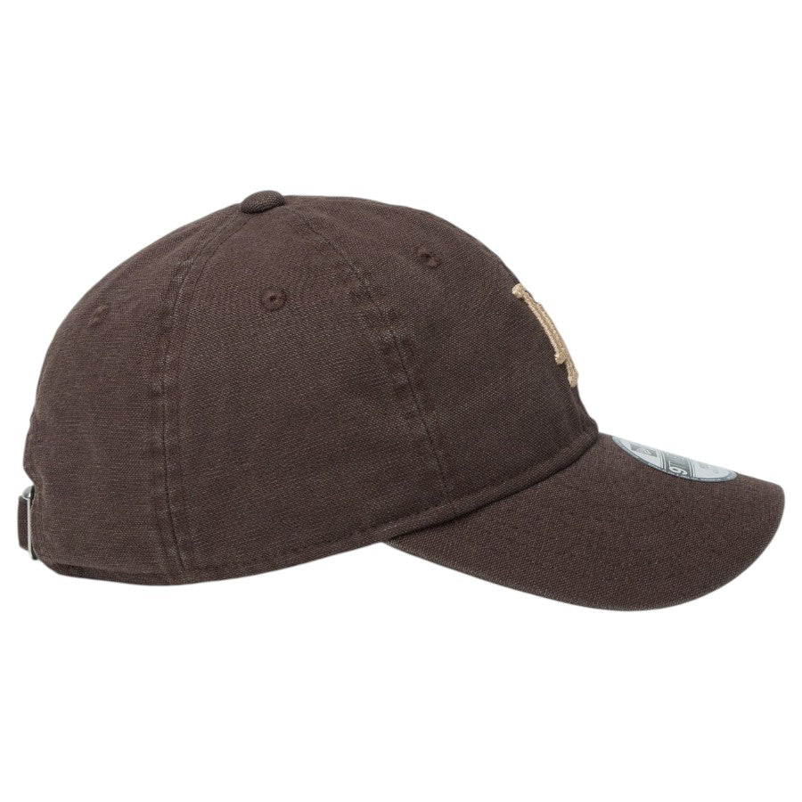 ニューエラ キャップ 帽子 NEW ERA CAP KIDS キッズ Youth 9TWENTY ロサンゼルス ドジャース Cooperstown Washed Duck ブラウンスエード 14747060 右サイド