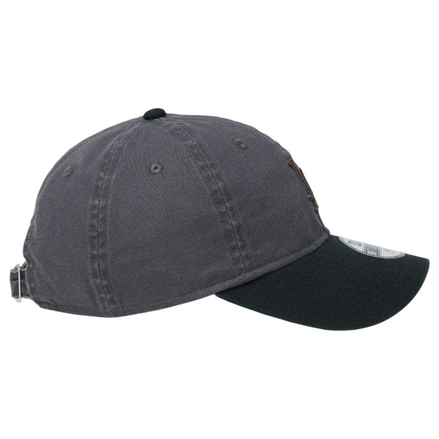ニューエラ キャップ 帽子 NEW ERA CAP KIDS キッズ Youth 9TWENTY ロサンゼルス ドジャース Cooperstown Washed Duck グラファイト ブラック 14747059 右サイド