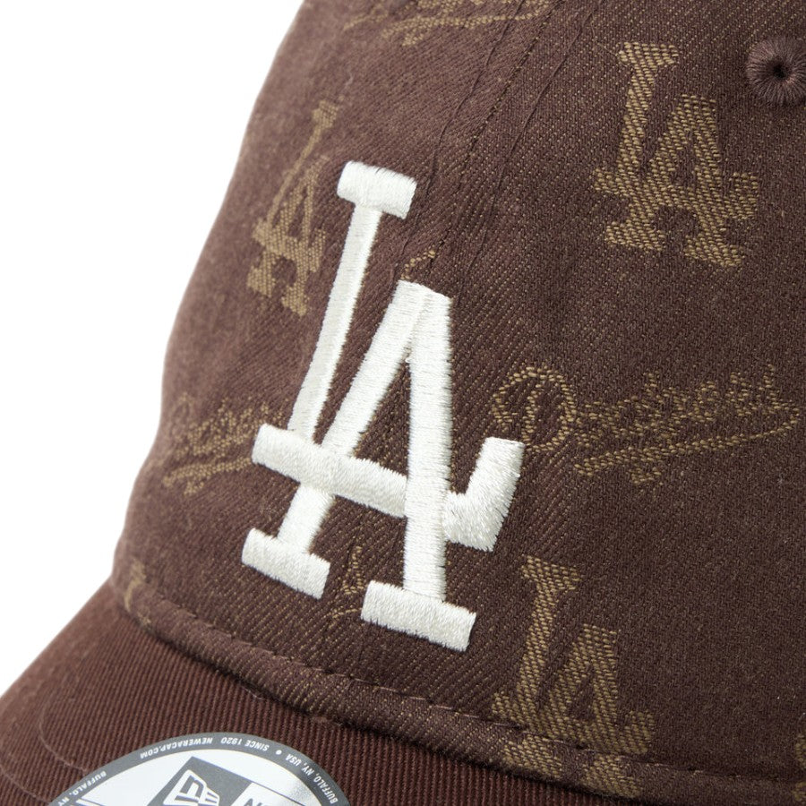 ニューエラ キャップ NEW ERA KIDS キッズ Youth 子供 9TWENTY MLB Jacquard ジャカード ロサンゼルス ドジャース ブラウン 14747064 フロントロゴ