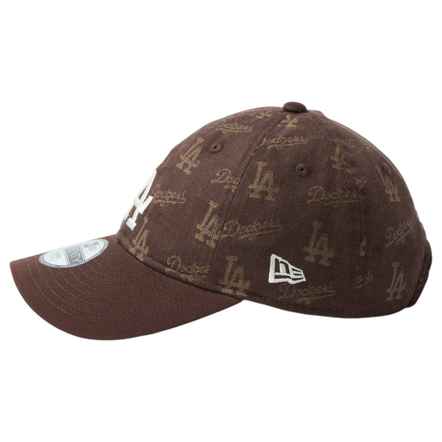 ニューエラ キャップ NEW ERA KIDS キッズ Youth 子供 9TWENTY MLB Jacquard ジャカード ロサンゼルス ドジャース ブラウン 14747064 左サイド