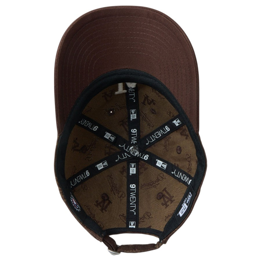 ニューエラ キャップ NEW ERA KIDS キッズ Youth 子供 9TWENTY MLB Jacquard ジャカード ロサンゼルス ドジャース ブラウン 14747064 アンダーバイザー