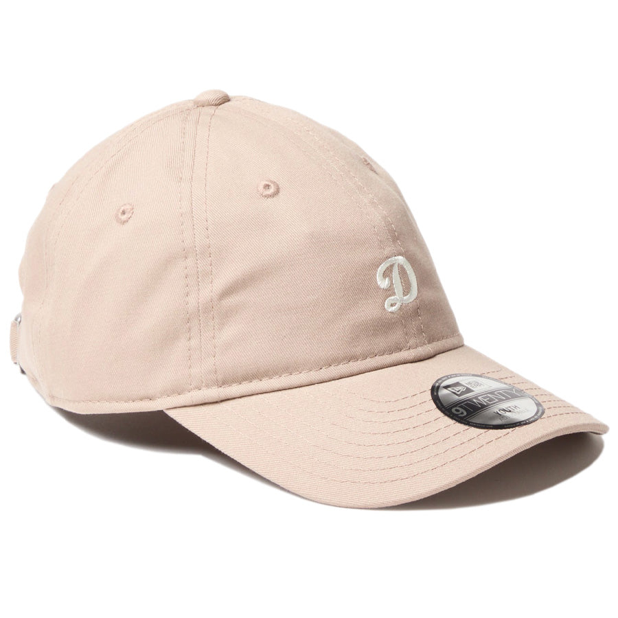 ニューエラ キャップ 帽子 NEW ERA CAP KIDS キッズ Youth 9TWENTY MLB Mini Logo ミニロゴ ロサンゼルス ドジャース Dロゴ アッシュブラウン 14747062 左斜め前