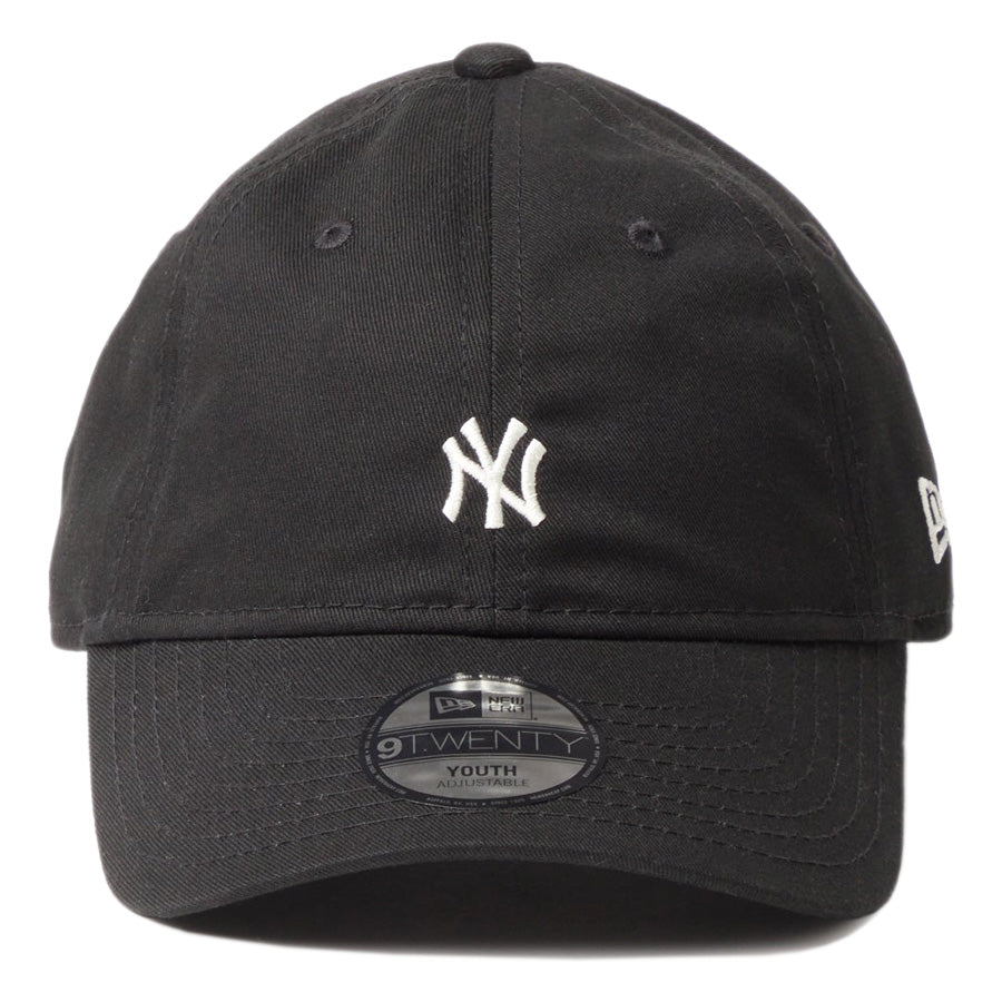 ニューエラ キャップ 帽子 NEW ERA CAP KIDS キッズ Youth 9TWENTY MLB Mini Logo ミニロゴ ニューヨーク ヤンキース ブラック 14747043 正面