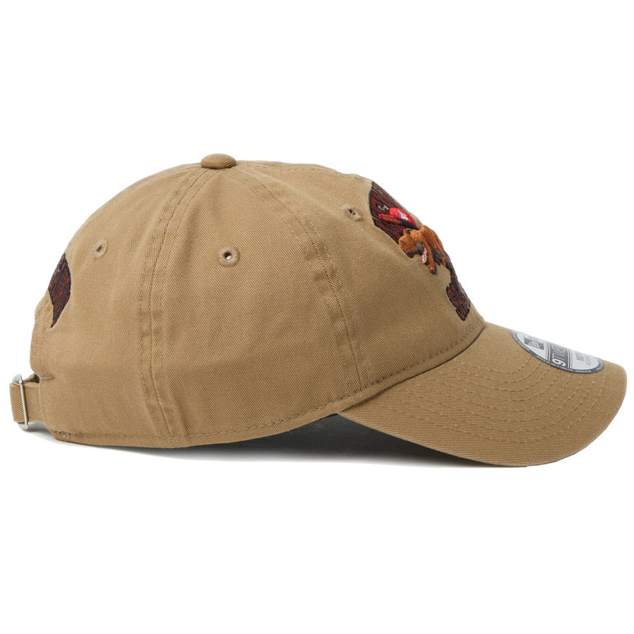 ニューエラ キャップ NEW ERA KIDS キッズ Youth 9TWENTY 最強王図鑑 ティラノサウルス カーキ 14857674 右サイド