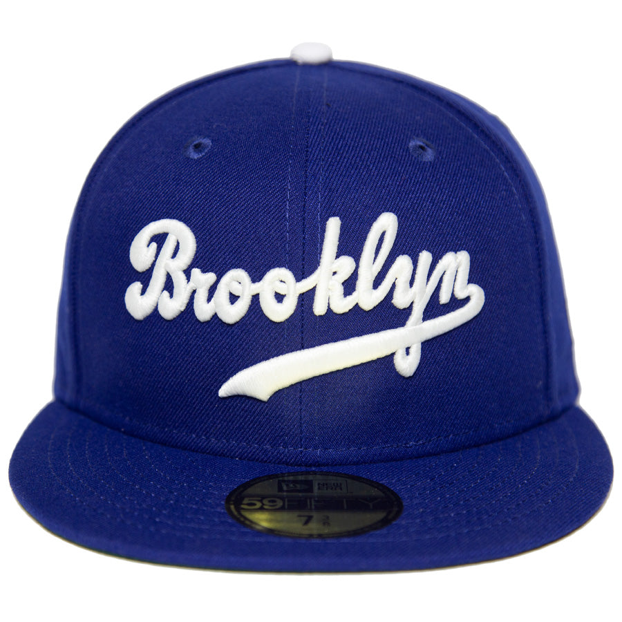 ニューエラ キャップ 帽子 NEW ERA CAP KINGS 別注 CUSTOM 59FIFTY ブルックリン ドジャース JR 42 ジャッキー ロビンソン ダークロイヤル ダークグリーンアンダーバイザー 71040354 正面