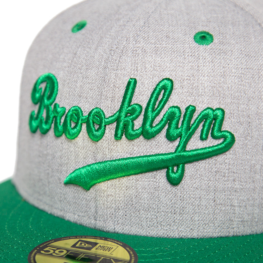 ニューエラ キャップ 帽子 NEW ERA CAP KINGS 別注 CUSTOM 59FIFTY ブルックリン ドジャース 1937 ジャッキー ロビンソン ヘザーグレー ケリーグリーン ダークグリーンアンダーバイザー 71040356 フロントロゴ