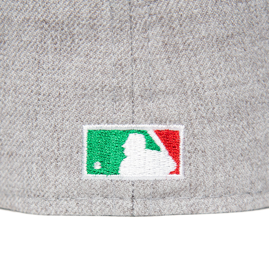 ニューエラ キャップ 帽子 NEW ERA CAP KINGS 別注 CUSTOM 59FIFTY ブルックリン ドジャース 1937 ジャッキー ロビンソン ヘザーグレー ケリーグリーン ダークグリーンアンダーバイザー 71040356 リア