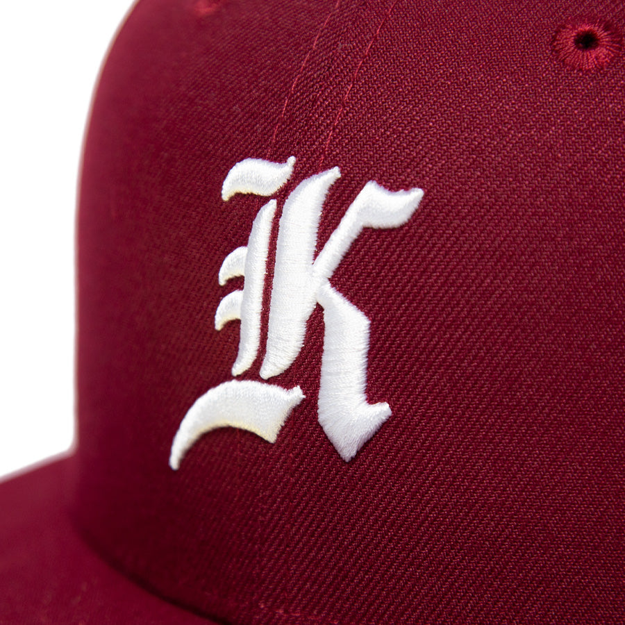 ニューエラ キャップ 帽子 NEW ERA CAP CUSTUM カスタム KINGS 別注 59FIFTY ANTIQUE K カーディナル ホワイト グレーアンダーバイザー 71030811 フロントロゴ