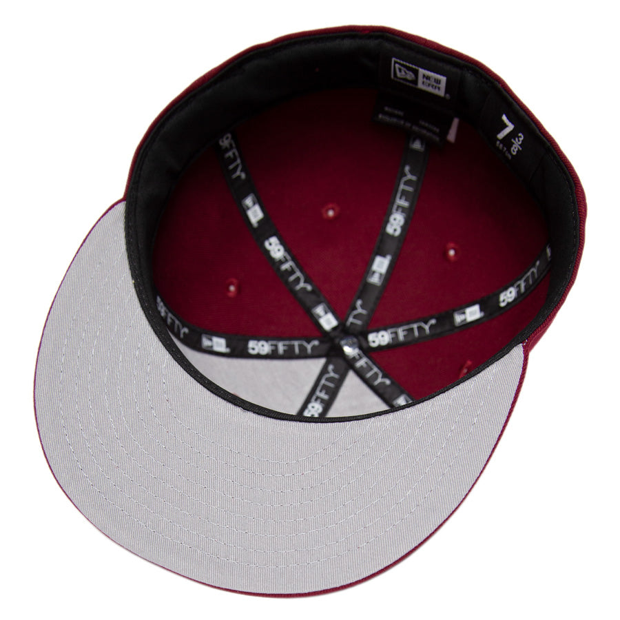 ニューエラ キャップ 帽子 NEW ERA CAP CUSTUM カスタム KINGS 別注 59FIFTY ANTIQUE K カーディナル ホワイト グレーアンダーバイザー 71030811 アンダーバイザー