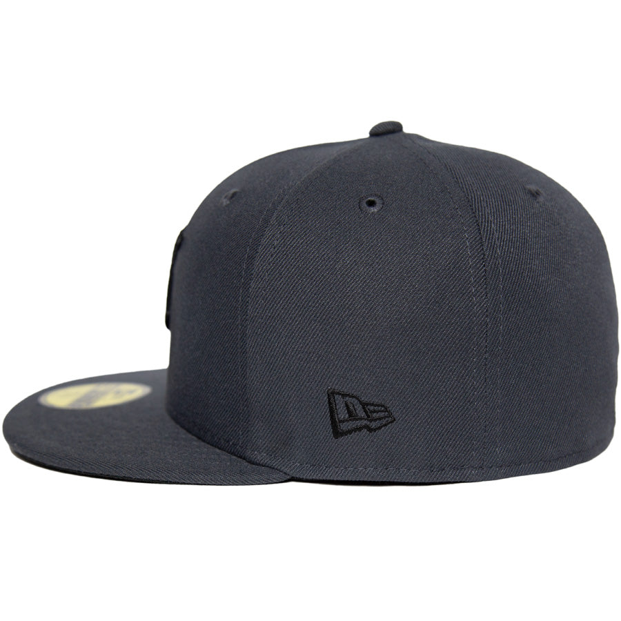 ニューエラ キャップ 帽子 NEW ERA CAP CUSTUM カスタム KINGS 別注 59FIFTY ANTIQUE K グラファイト ブラックアンダーバイザー 71040361 左サイド