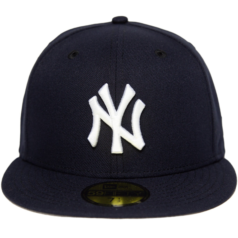 ニューエラ キャップ 帽子 NEW ERA CAP CUSTUM カスタム KINGS 別注 59FIFTY ニューヨーク ヤンキース ネイビー グレーアンダーバイザー 71038654 正面