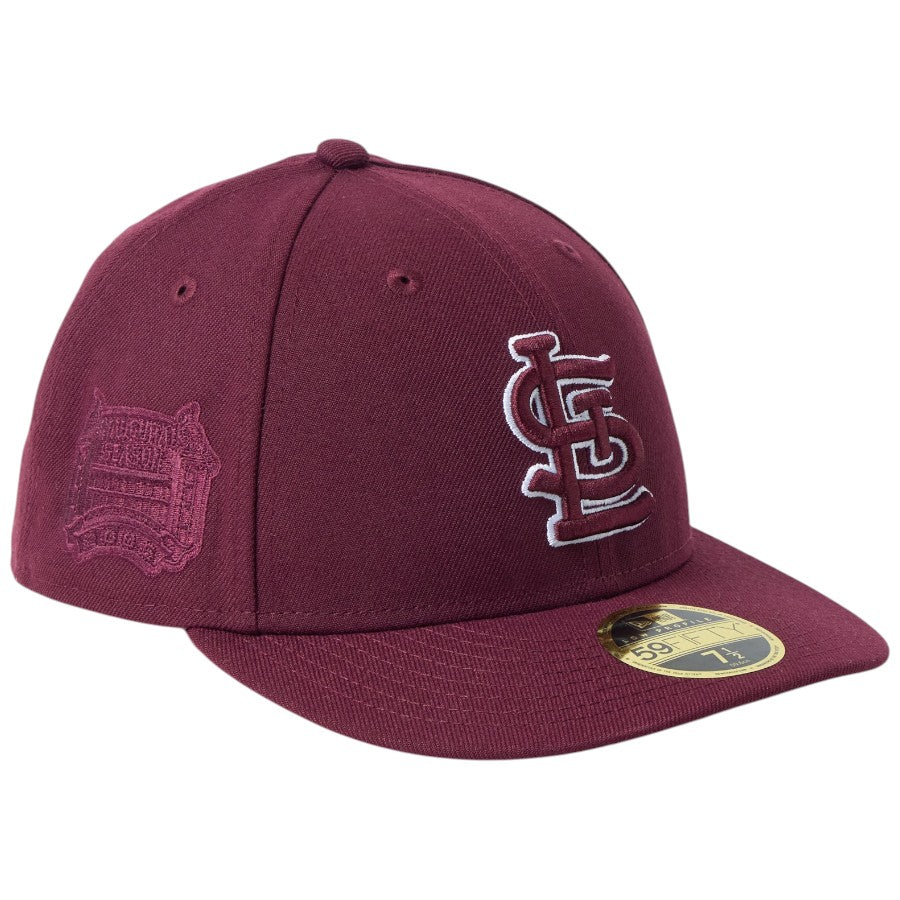 ニューエラ キャップ NEW ERA CAP Low Profile LP 59FIFTY MLB Color Variation セントルイス カージナルス バーガンディー 14744685 左斜め前