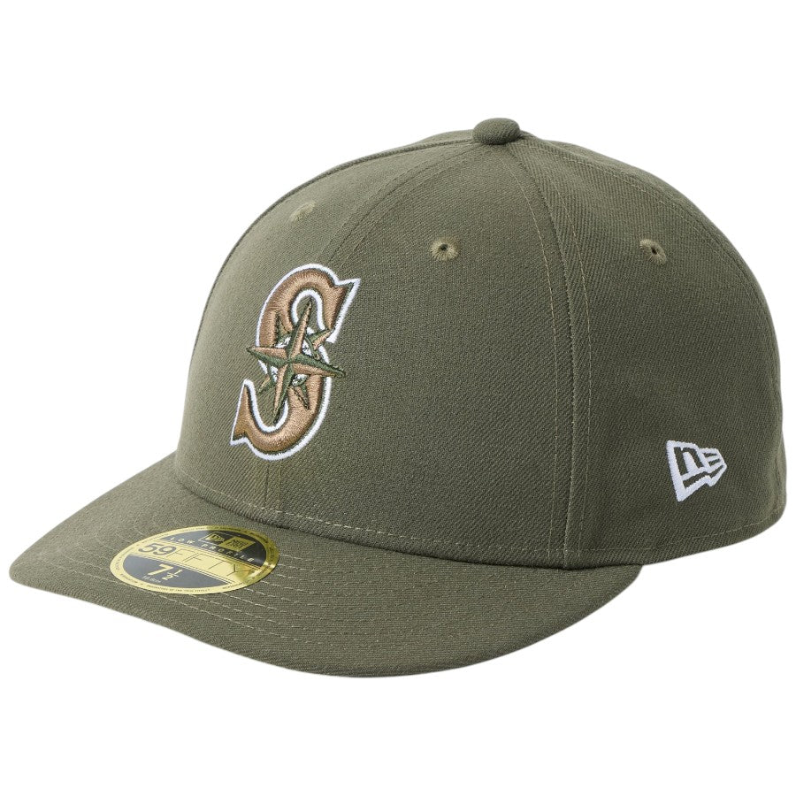 ニューエラ キャップ NEW ERA CAP Low Profile LP 59FIFTY MLB Color Variation シアトル マリナーズ ダークブラッシュ 14744686 右斜め前