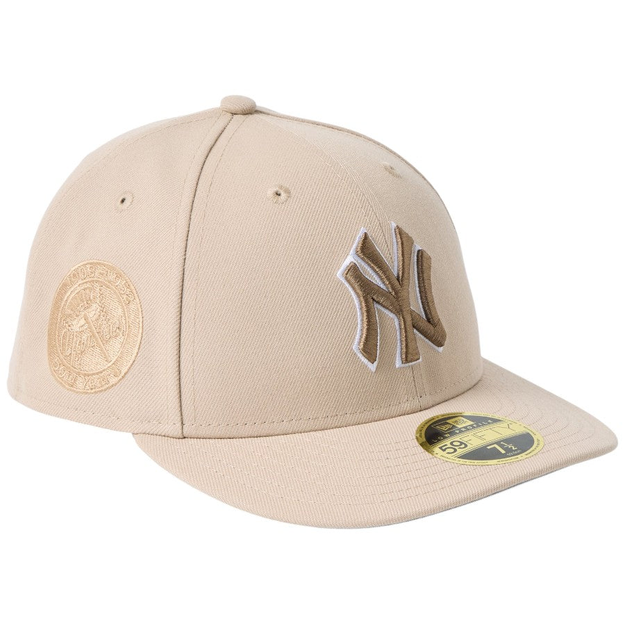 ニューエラ キャップ NEW ERA CAP Low Profile LP 59FIFTY MLB Color Variation ニューヨーク ヤンキース ニューベージュ 14744687 左斜め前