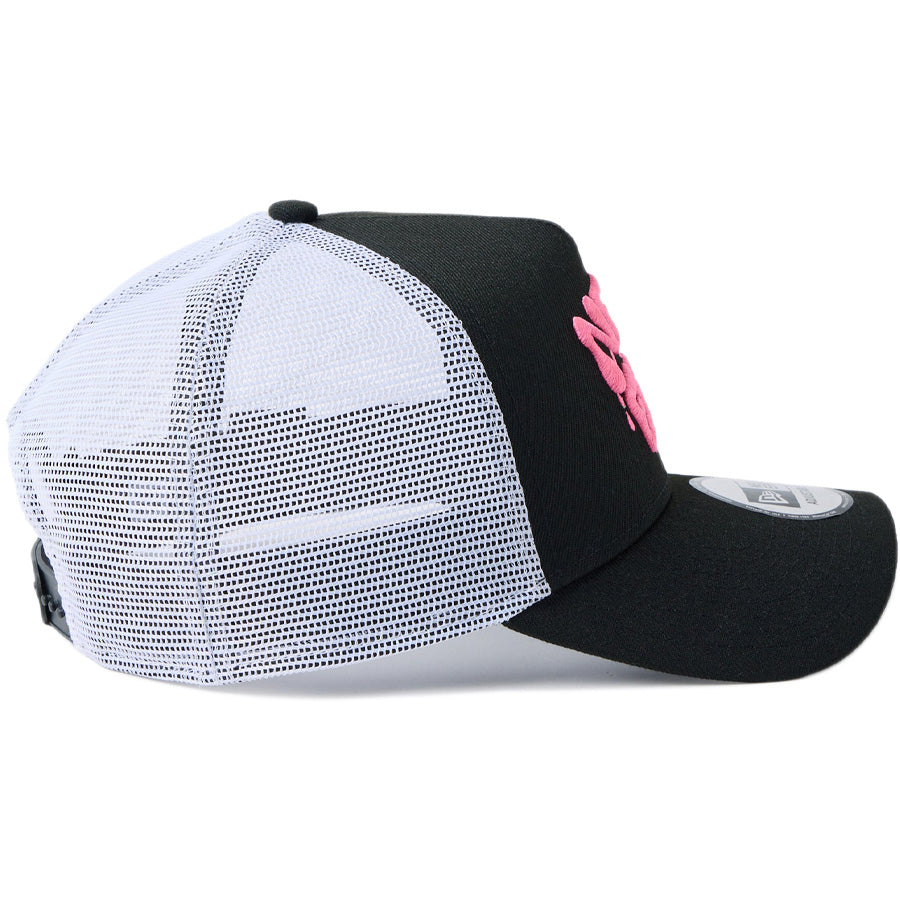 ニューエラ キャップ NEW ERA CAP 9FORTY A-Frame トラッカー Wall Art グラフィティー ブラック/オプティックホワイト 14744865 右サイド