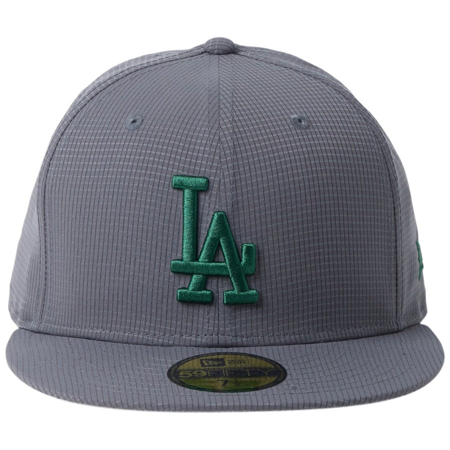 ニューエラ キャップ 帽子 NEW ERA CAP 59FIFTY Tech Air Dot Air MICROERA 通気性 撥水性 ロサンゼルス ドジャース ダークグレー 14774431｜アウトドア 正面