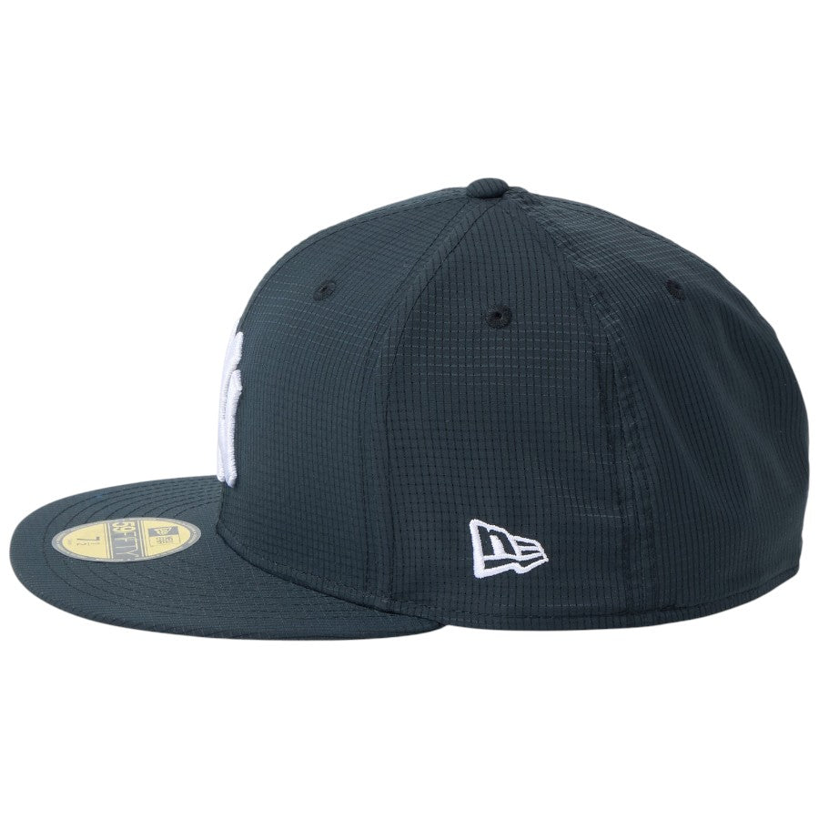 ニューエラ キャップ 帽子 NEW ERA CAP 59FIFTY Tech Air Dot Air MICROERA 通気性 撥水性 ニューヨーク ヤンキース ブラック 14774430｜アウトドア 左サイド