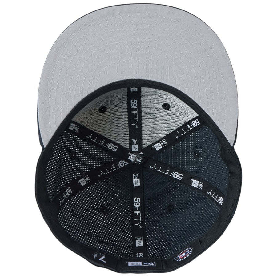 ニューエラ キャップ 帽子 NEW ERA CAP 59FIFTY Tech Air Dot Air MICROERA 通気性 撥水性 ニューヨーク ヤンキース ブラック 14774430｜アウトドア グレーアンダーバイザー