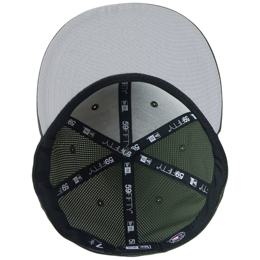 ニューエラ キャップ 帽子 NEW ERA CAP 59FIFTY Tech Air Dot Air MICROERA 通気性 撥水性 サンディエゴ パドレス ダークグリーン 14774429｜アウトドア グレーアンダーバイザー