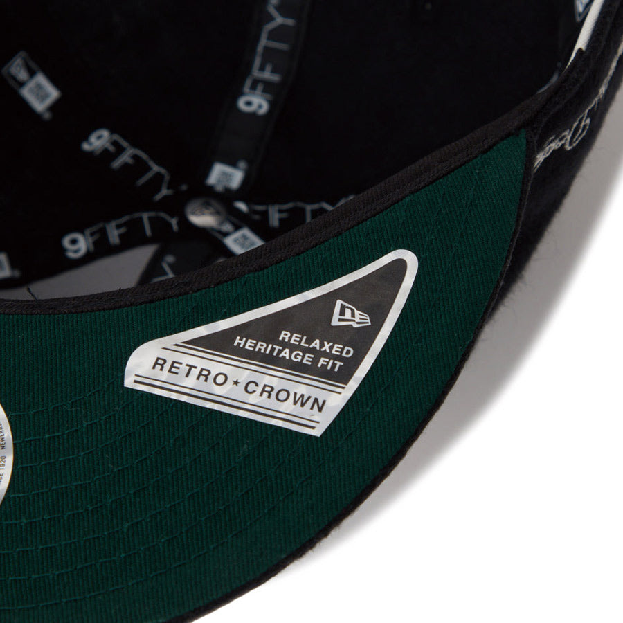 ニューエラ キャップ NEW ERA RC 9FIFTY Flat Visor フレンチリネン French Linen クーパーズタウン ロサンゼルス ドジャース ブラック 14744669 バイザー裏