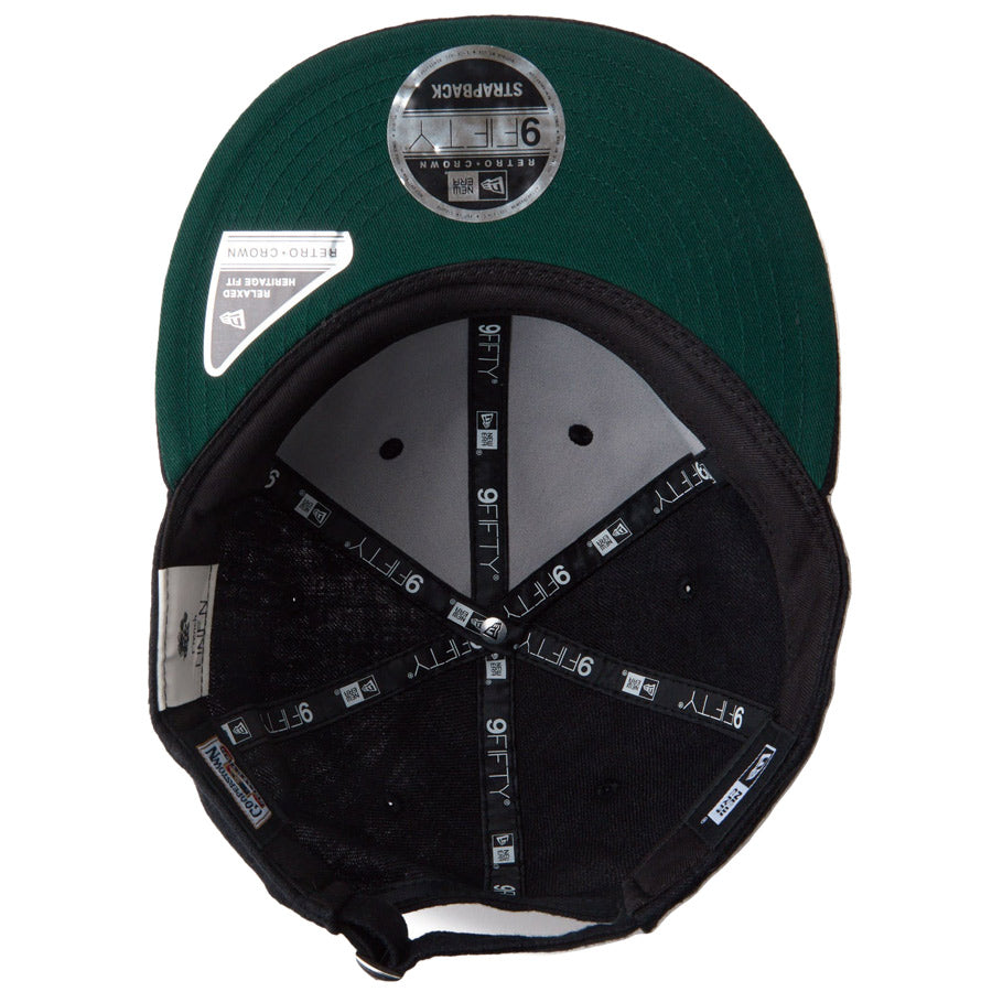 ニューエラ キャップ NEW ERA RC 9FIFTY Flat Visor フレンチリネン French Linen クーパーズタウン ロサンゼルス ドジャース ブラック 14744669 グリーンアンダーバイザー