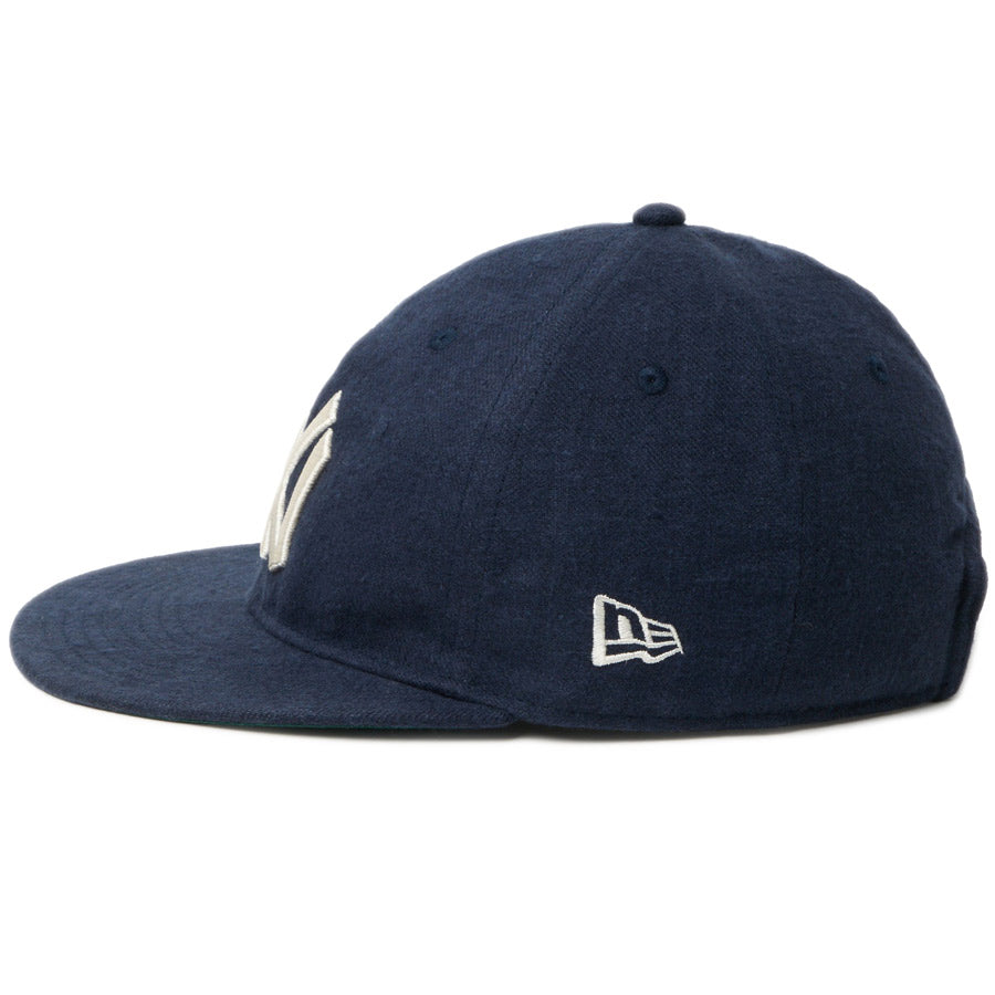 ニューエラ キャップ NEW ERA RC 9FIFTY Flat Visor フレンチリネン French Linen クーパーズタウン ニューヨーク ヤンキース ネイビー 14744667 左サイド