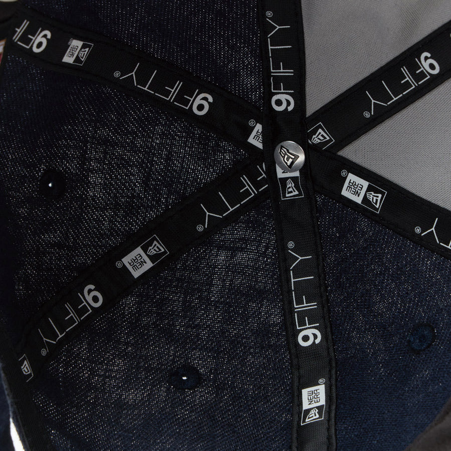 ニューエラ キャップ NEW ERA RC 9FIFTY Flat Visor フレンチリネン French Linen クーパーズタウン ニューヨーク ヤンキース ネイビー 14744667 インナー