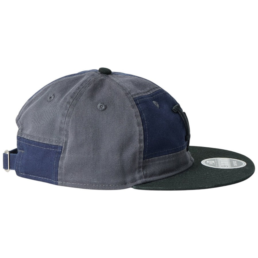ニューエラ キャップ 帽子 NEW ERA CAP レトロクラウン RETRO CROWN RC 9FIFTY ロサンゼルス ドジャース Patchwork パッチワーク グラファイト ナイトシフトネイビー 14744668 右サイド
