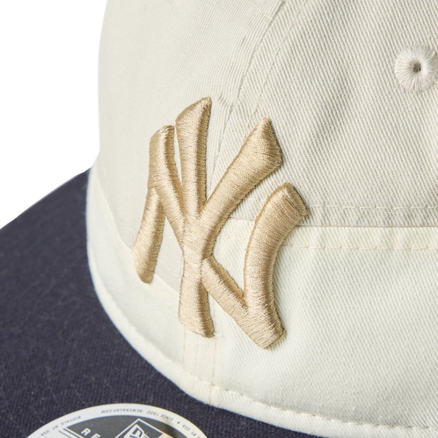 ニューエラ キャップ 帽子 NEW ERA CAPレトロクラウン RETRO CROWN RC 9FIFTY ニューヨーク ヤンキース Patchwork パッチワーク クロームホワイト ネイビー 14744666 フロントロゴ